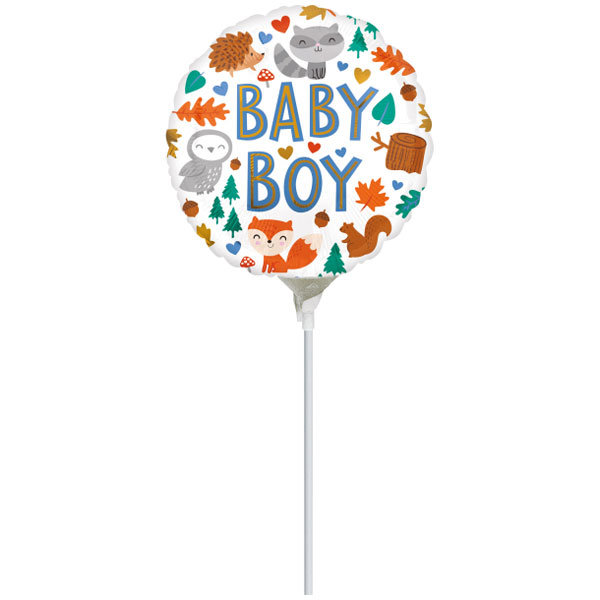 Folienballon Baby Boy Woodland Fun rund