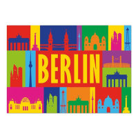 Postkarte Berlin Bunt quer