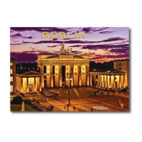 Postkarte Brandenburger Tor Dämmerung quer