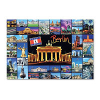 Postkarte 36 Bilder Brandenburger Tor quer