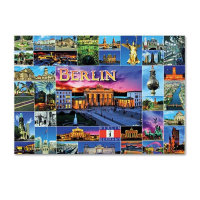 Postkarte 36 Bilder Brandenburger Tor quer