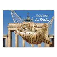 Postkarte Lazy Days in Berlin glitzer quer