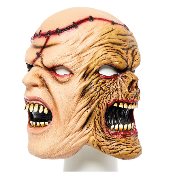 Latex-Maske Monster mit zwei Gesichtern