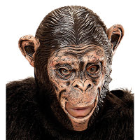 3/4 Maske Schimpanse mit offenem Mund