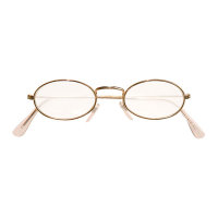 Brille mit Gläsern oval gold