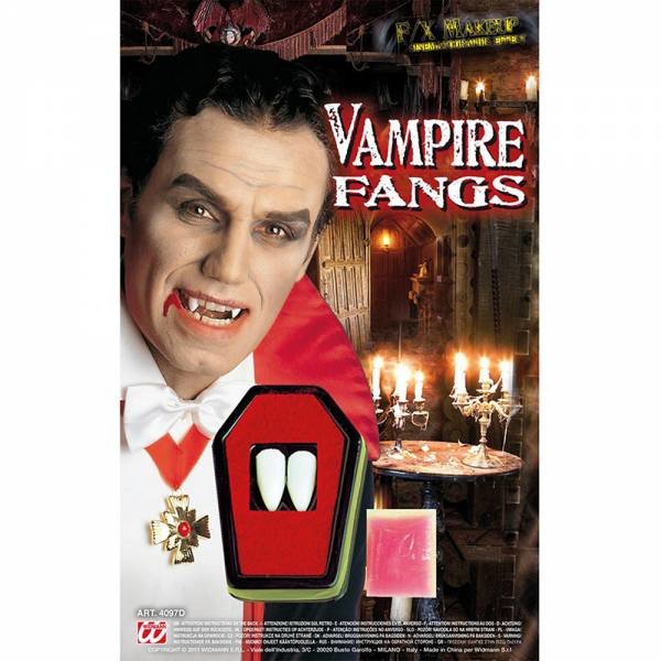 Vampirzähne weiß 2x 1 Zahn