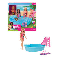 Barbie Spiel-Set mit Pool Blondes Haar