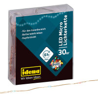 Idena Micro Lichterkette 30 LED, bunt,6h-Timer,...
