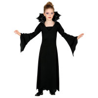Kinderkostüm Vampirin Kleid Kragen Gr. 158