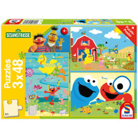 Puzzle für Kinder Sesamstraße 3x48 Teile