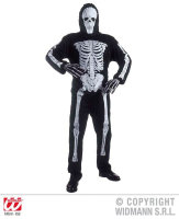 Skelett, Größe XL Kostüm, Maske