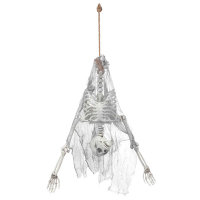 Hängedekoration Skelett kopfüber 140cm