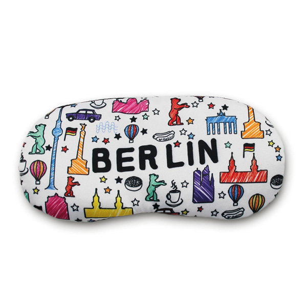 Schlafmaske Berlin Scribble weiß