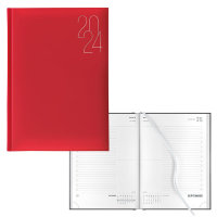 Idena Buchkalender 2024 A5 Premium rot FSC-Mix
