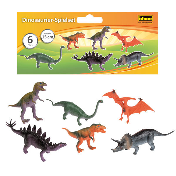 Idena Spielfiguren-Set Dinosaurier 15cm 6teilig