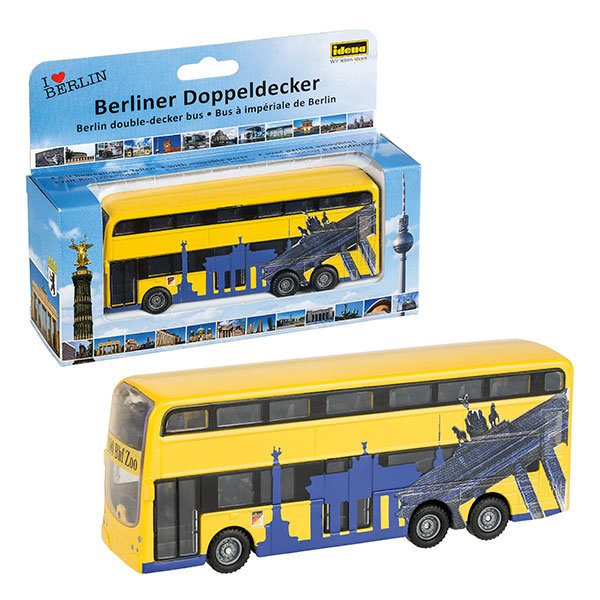 Idena Doppeldecker Bus Berlin mit Rückzug 14cm