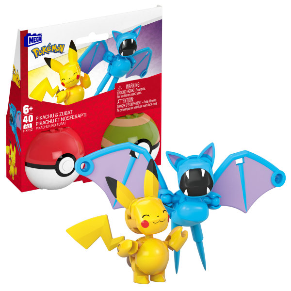 MEGA Pokémon Pokéball Pikachu und Zubat