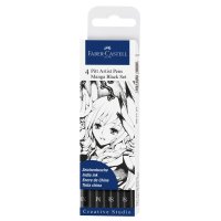 Pitt Artist Pen Manga Set schwarz 4teilig