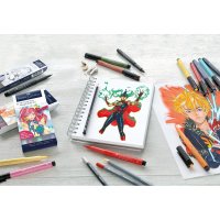 Pitt Artist Pen Manga Set schwarz 4teilig