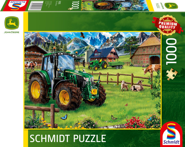 Puzzle Alpenvorland mit Traktor John Deere 6120M