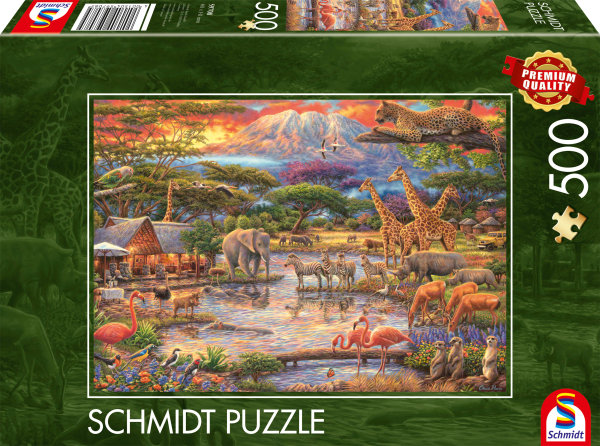 Puzzle Paradies am Kilimandscharo 500 Teile