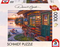 Puzzle Seehütte mit Fahrrad 1000 Teile