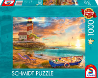 Puzzle Sonnenuntergang in der Leuchtturmbucht