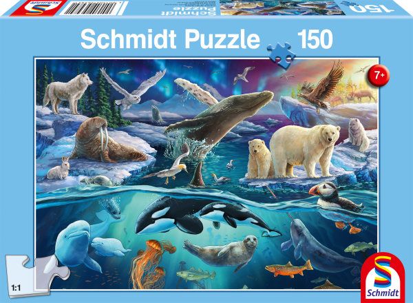 Puzzle Tiere in der Arktis 150 Teile