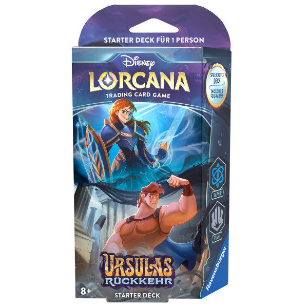 Ravensburger Starter Deck Disney Lorcana Ursulas Rückkehr Saphir und Stahl