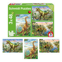 Puzzle Abenteuer mit den Dinosauriern 3x48 Teile