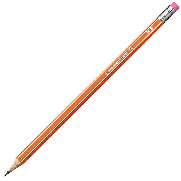 Bleistift HB pencil 160 mit Radierer orange
