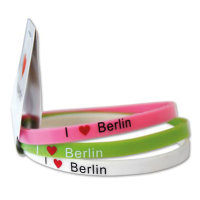 Armband-Set I Love Berlin weiß/grün/rosa 3er...