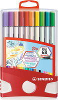 Filzstifte Pen 68 brush 20er ColorParade Box rot weiß