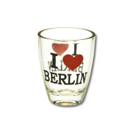 Stamper I love Berlin schwarz/rot Glas