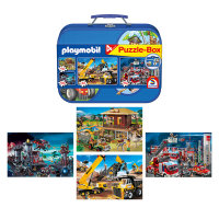 Puzzle-Box playmobil blau 2x60 2x100 Teile