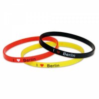 Armband-Set I Love Berlin gelb/schwarz/rot 3er