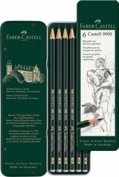 Bleistift 6er Etui CASTELL 9000