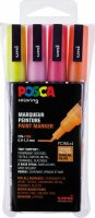 Marker uni POSCA PC-3ML 0,9-1,3mm 4 warme Farben glitter...