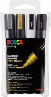 Marker uni POSCA PC-5M 1,8-2,5mm 4 Farben Etui
