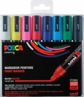 Marker uni POSCA PC-5M 1,8-2,5mm 8 Grundfarben Etui