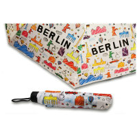 Taschenschirm Scribble Berlin weiß