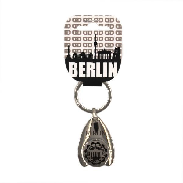 Schlüsselanhänger Berlin Einkaufswagenchip Stempel Brandenburger Tor