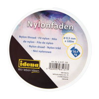 Idena Nylonfaden Spule 0,5mmx100m transparent