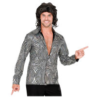 Hemd The 70s Disco Style silber Gr.L/XL