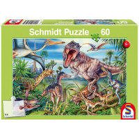 Puzzle Bei den Dinosauriern 60 Teile