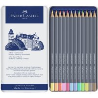 Aquarellstifte Goldfaber 12er Pastellfarben Metalletui