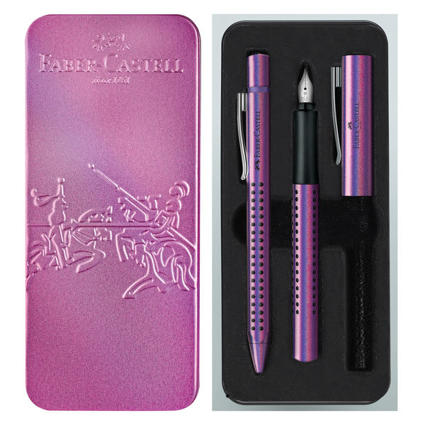 Füller/Kugelschreiber-Set Grip Edition Glam violet