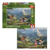 Schmidt Puzzle 1000 Teile Mickey und Minnie in den Alpen