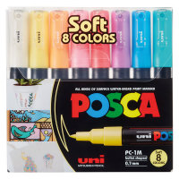 Marker uni POSCA PC1-MC 0,7mm 8 Pastellfarben