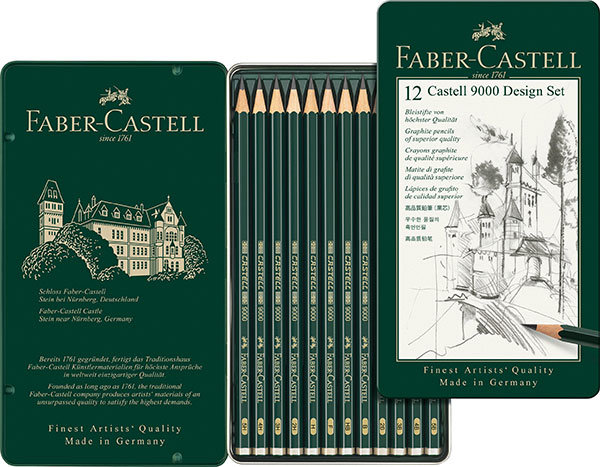 Bleistift Castell 9000 Design Set 12er Etui